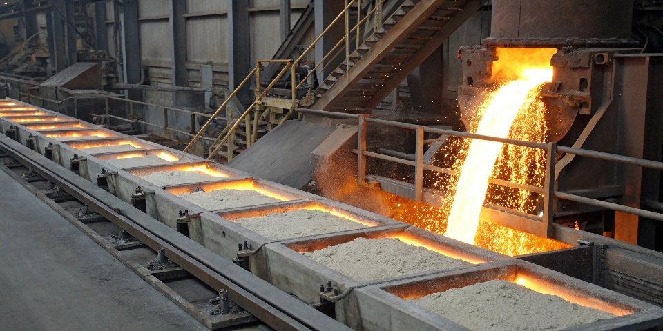 Detailed diagram of steps in aluminum production methods.