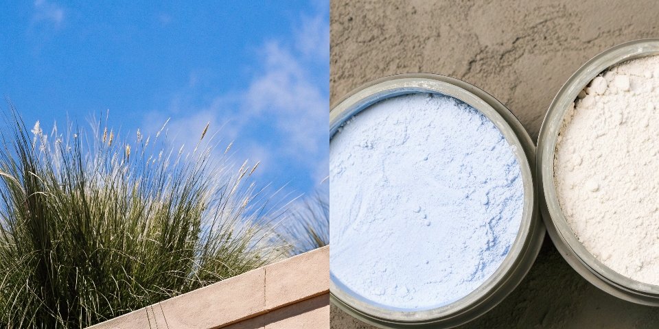 Side-by-side comparison of aluminum hydroxide and aluminum oxide powders