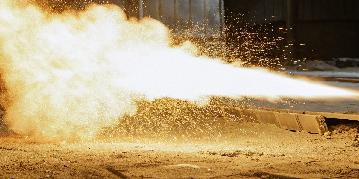 A dramatic slow-motion video still of aluminum powder igniting with a bright white flash.