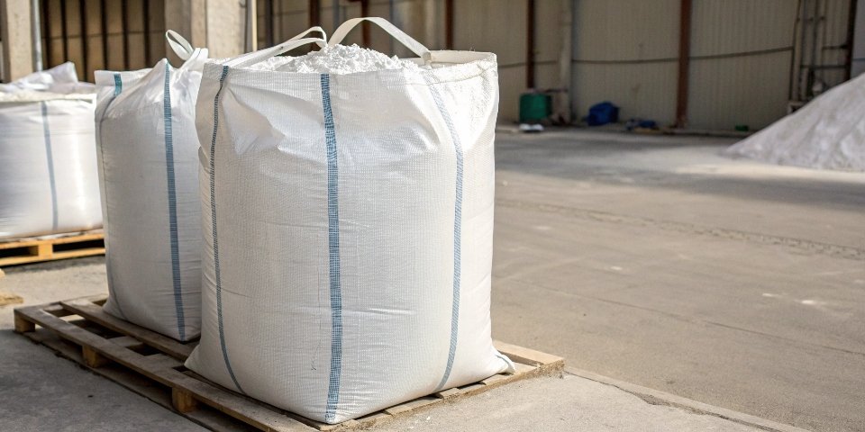 A large industrial bag with "ATH (Alumina Trihydrate)" printed on the side