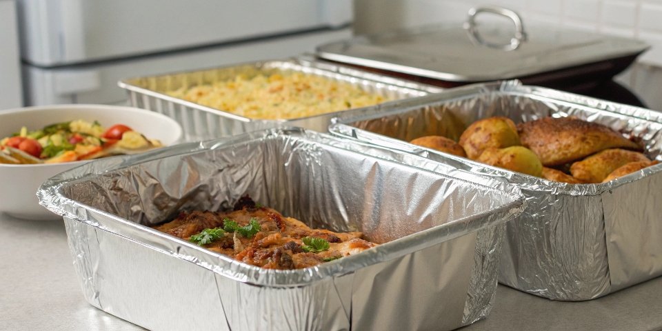 Safe and Non-Toxic Aluminum Aluminum foil safely packaging a variety of food items