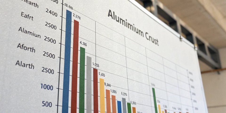 Abundance and Affordability of Aluminum A chart showing the abundance of elements in the Earth's crust with aluminum highlighted