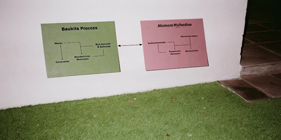 Flowchart showing the Bayer process from bauxite to aluminum hydroxide