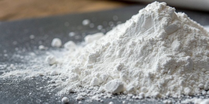 close-up of aluminum hydroxide powder texture