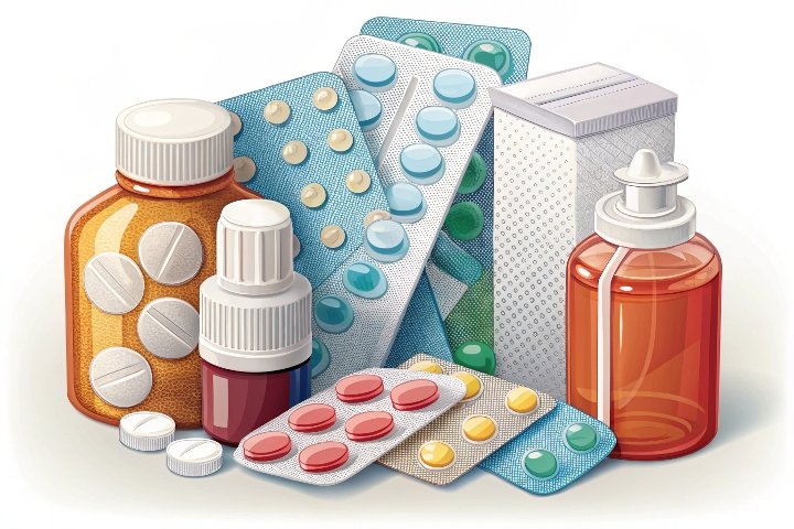 A variety of over-the-counter antacid packages