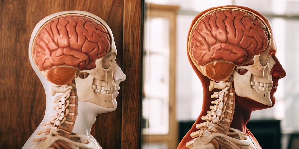 Anatomical diagram highlighting the brain and skeletal system as areas affected by high aluminum levels
