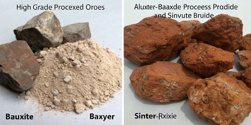 A side-by-side comparison of Bayer process bauxite and Sinter process bauxite