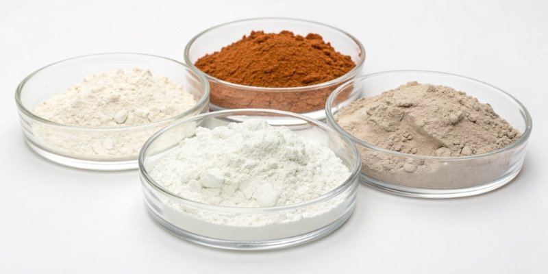Types of Aluminum Hydroxide Different grades of aluminum hydroxide powder in lab dishes
