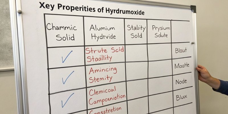 A chart showing properties of aluminum hydroxide