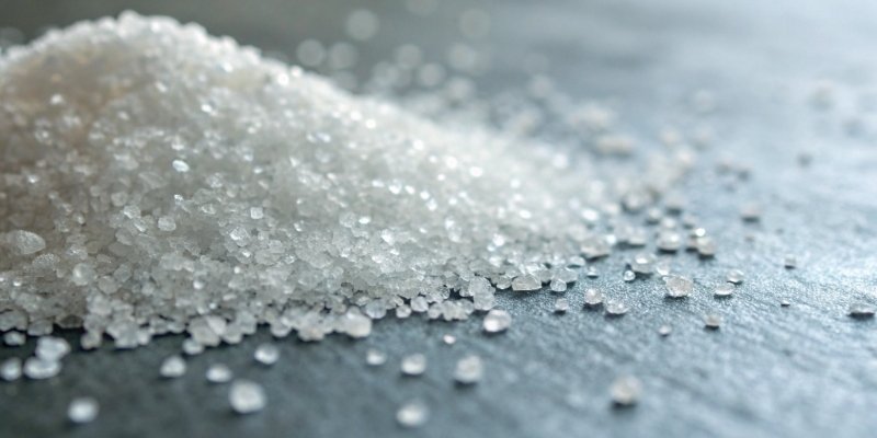 Aluminum Hydroxide Particles A microscopic view of fine aluminum hydroxide particles