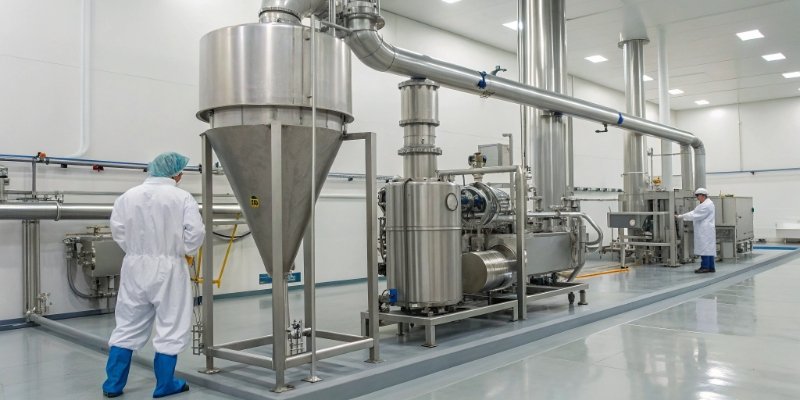 Jet Mill Equipment Industrial jet mill equipment used for producing fine powders.