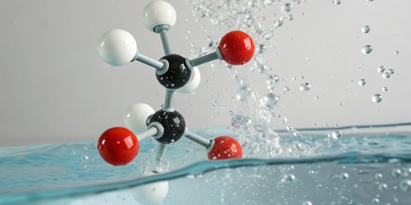 A diagram showing Al(OH)3 molecule not breaking apart in water