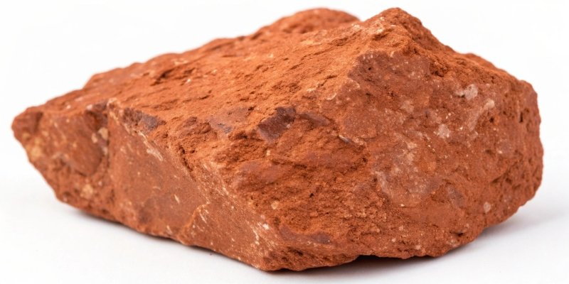 Raw Bauxite Ore A close-up picture of raw bauxite ore
