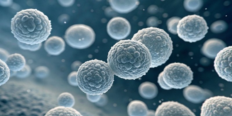 A microscope view of aluminum hydroxide particles