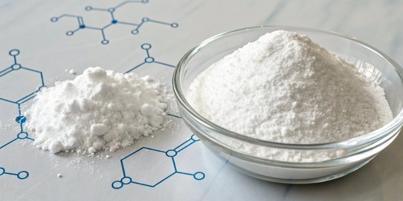 A diagram showing aluminum hydroxide reacting with both an acid and a base