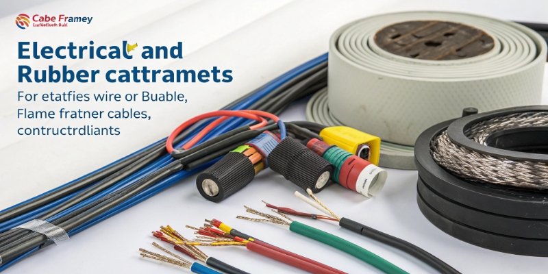 Applications of Flame Retardants A photo showing various electrical cables and rubber components