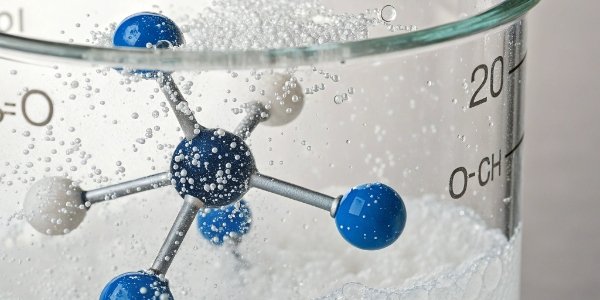 A chemical diagram showing the equilibrium of ammonia in water