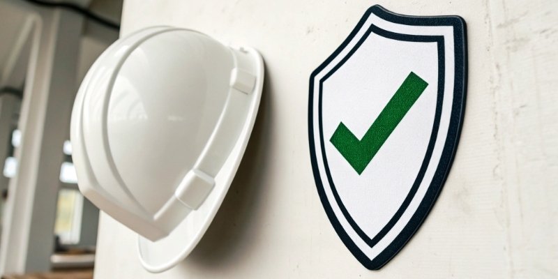 Safety Approved A safety shield icon with a green checkmark