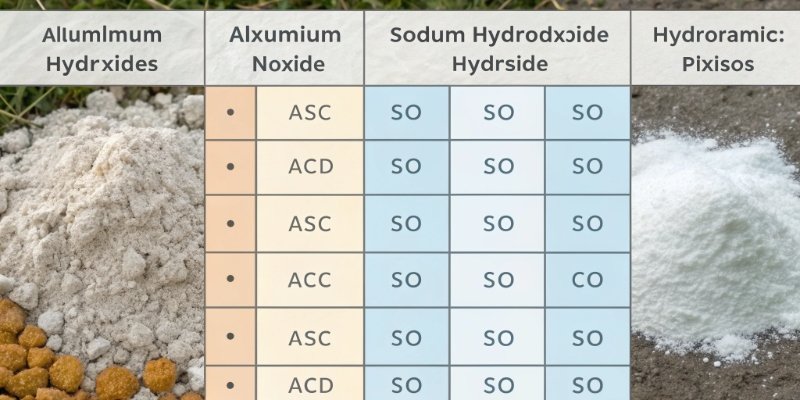 A comparison chart of different hydroxides