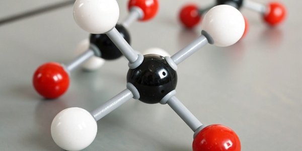 A close-up of the (OH)⁻ hydroxide ion in a molecule